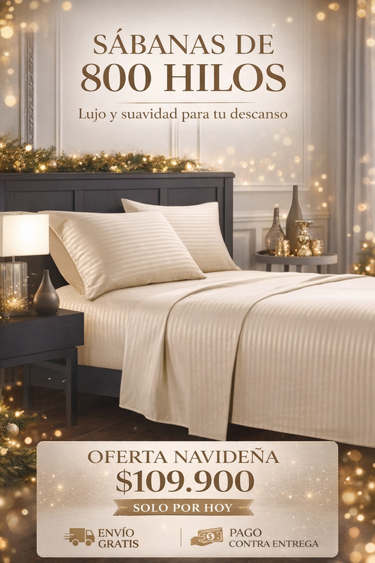 🛏️ JUEGO DE SÁBANAS POLIALGODÓN 800 HILOS – CALIDAD PREMIUM QUE DURA Y AHORRA | ENVÍO GRATIS🚚