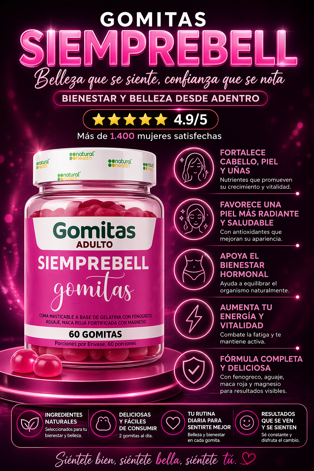 GEL + CREAT MUJER + SIEMPREBELL