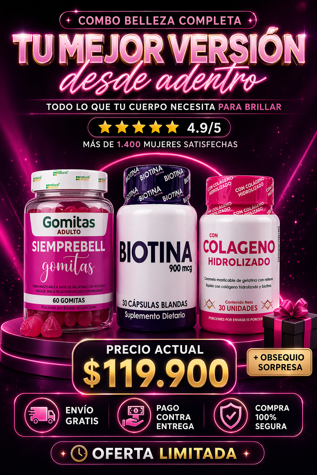 GEL + CREAT MUJER + SIEMPREBELL