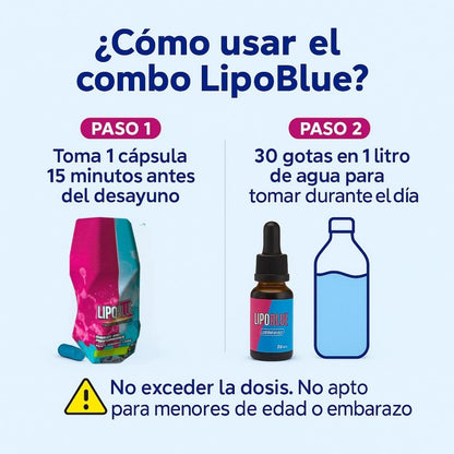 COMBO LIPOADELGAZANTE LIPOBLUE 100% ORIGINAL🔥💪🏼🔥